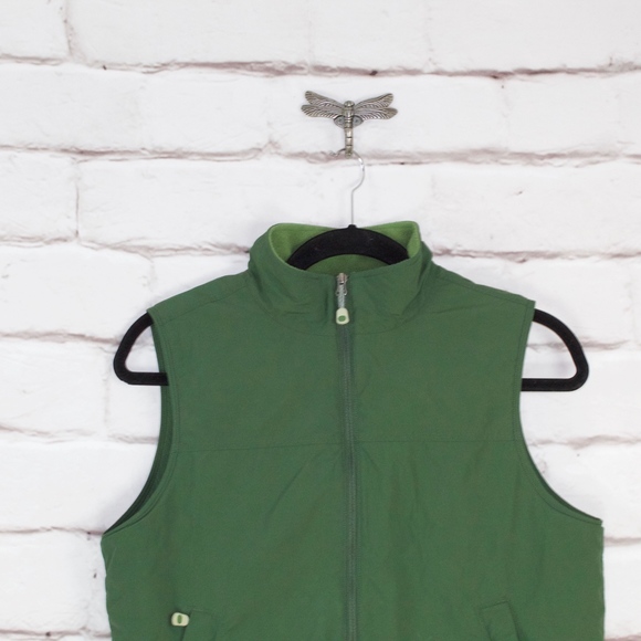 LL Bean Men's Green Vest Fleece Lined Size Medium - Picture 5 of 8